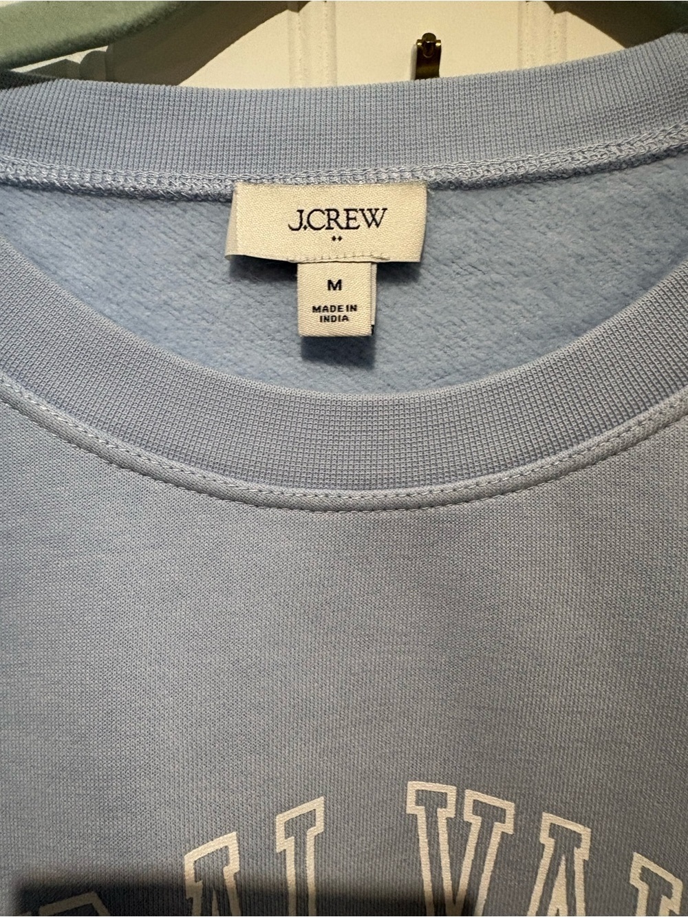 J. CREW Light Blue Central Valley Sports Club Crewneck Sweatshirt size M. NWOT - Picture 3 of 6